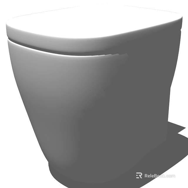 Modern White Ceramic Toilet With Sleek Contemporary Design And Smooth Surface 3d model 