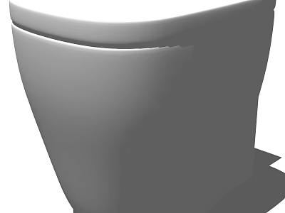 Modern White Ceramic Toilet With Sleek Contemporary Design And Smooth Surface 3d model