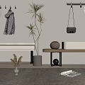 Modern shoe changing stool 3d model