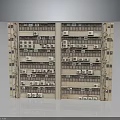 Old Apartment Building Exterior With Multiple Floors Air Conditioners And Windows