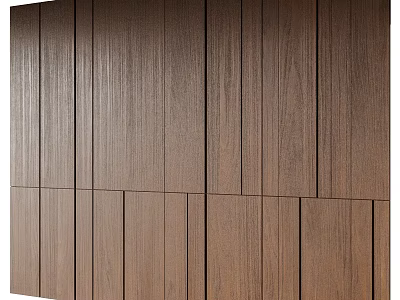 Modern Wooden Wall Paneling With Natural Wood Grain For Interior Decoration 3d model