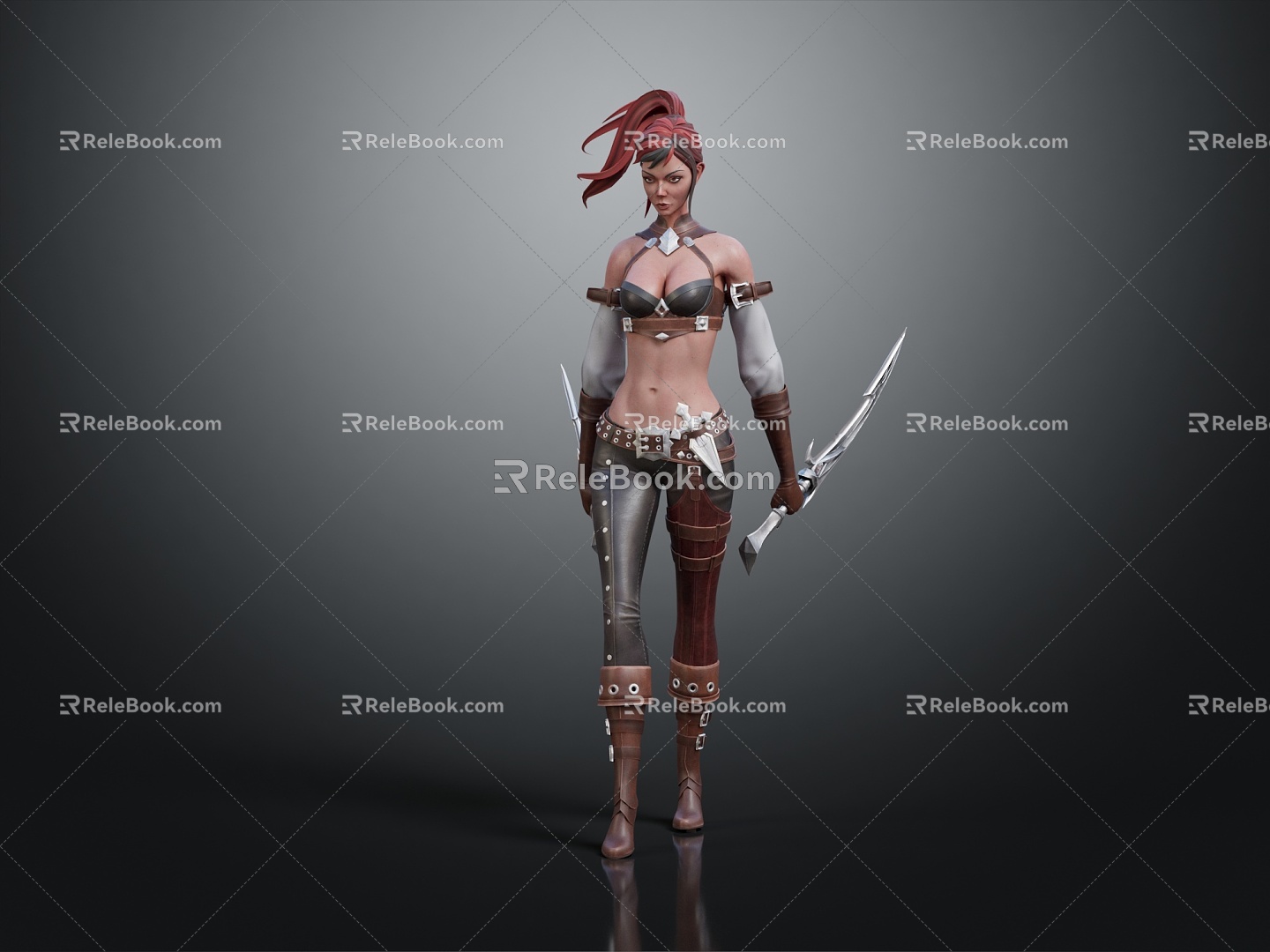 Modern Game Character Ancient Woman Warrior Huntress Huntress 3d model