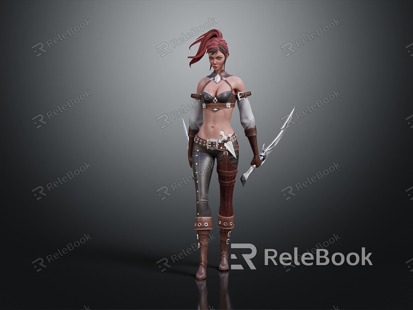 Modern Game Character Ancient Woman Warrior Huntress Huntress model