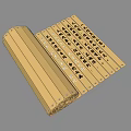 Ancient Chinese Bamboo Slips as Traditional Books with Calligraphy Characters
