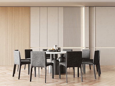 Modern Dining Table Chair Combination Dining Table Chair 3d model