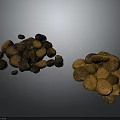 Natural Wood and Stone Blocks in Chunk Form for Decorative Displays