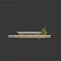 Modern Circular Stone Landscape With Central Mound Green Plants And Scattered Pebbles