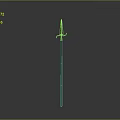Medieval Style Metal Spear With Long Wooden Shaft And Ornate Guard