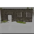 Modern Interior Design With Stone Archway Vines And Lush Green Plants