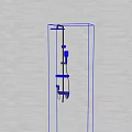 Modern Wall Mounted Shower System With Overhead Head Handheld Sprayer And Shelf