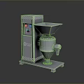 Stainless Steel Industrial Grinder Machine with Hopper Feed and Discharge Outlet