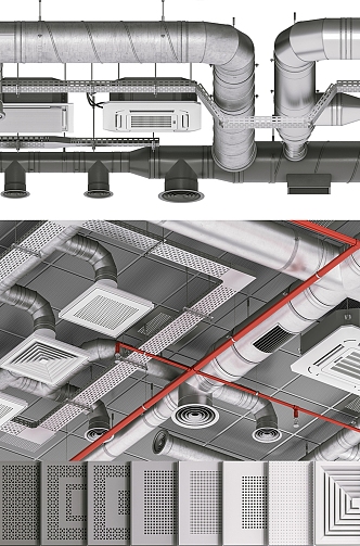 ceiling ventilation duct 3d model