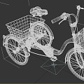 Modern Bicycle Tricycle 3d model