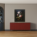 French Hanging Picture Side Cabinet 3d model