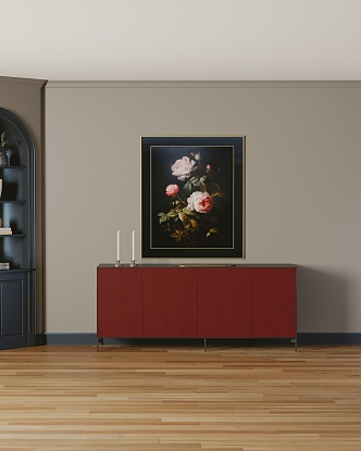 French Hanging Picture Side Cabinet 3d model