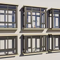 Modern aluminum alloy bay window broken bridge aluminum casement window casement window sliding window balcony corner window floor-to-ceiling window 3d model