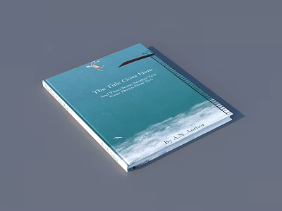 Stunning Book Cover Design with Turquoise Ocean Waves and Seagulls by Alexandra Wilson 3d model