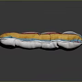 Colorful Striped Sofa Stool Cushion With Red Yellow Blue White Black Colors