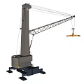 Industrial Equipment Heavy Duty Crane With Long Boom And Lifting Cable System