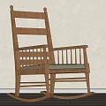 Natural Wooden Rocking Chair With Weave Seat For Comfortable Indoor Leisure Use