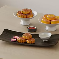 Food Holiday Supplies Mid-Autumn Festival Gift Box Mid-Autumn Moon Cake 3d model