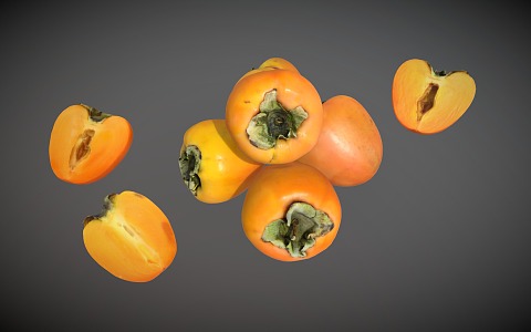 Persimmon fruit 3d model