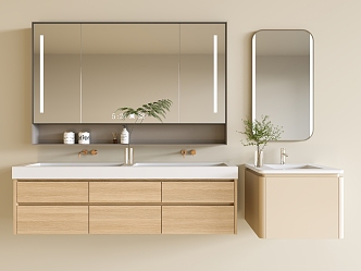 Bathroom Cabinet Washstand Bathroom Mirror 3d model