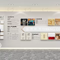 Modern Activity Exhibition Wall With Photo Displays Text Information And Visitor Viewing