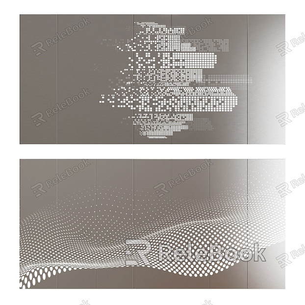 Perforated plate background wall aluminum plate metal plate model