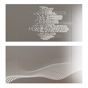 Perforated plate background wall aluminum plate metal plate 3d model