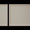 Light Colored Ceiling Design With Geometric Patterns And Frame Details In Two Styles 3d model