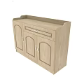 Light Wooden Storage Cabinet With Panel Doors And Drawer Design