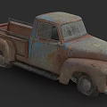 Vintage Rusty Classic Truck With Old Weathered Exterior And Retro Design Elements