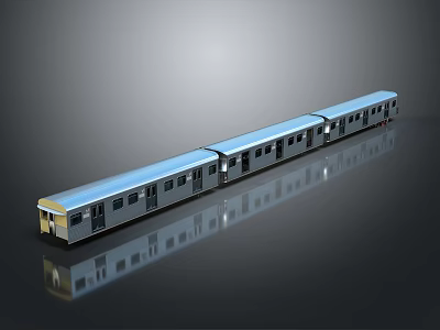 Modern Passenger Train Consisting Of Multiple Carriages With Shiny Exterior 3d model Modern Passenger Train Consisting Of Multiple Carriages With Shiny Exterior 3d model
