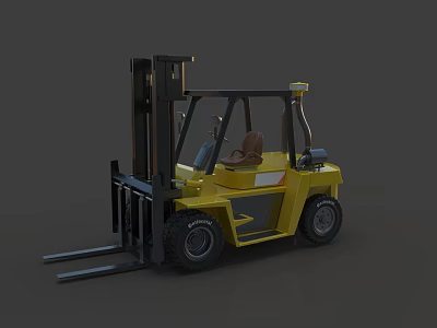 Forklift industrial truck engineering vehicle 3d model