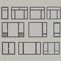 modern window broken bridge window casement window floor-to-ceiling window aluminum alloy window 3d model