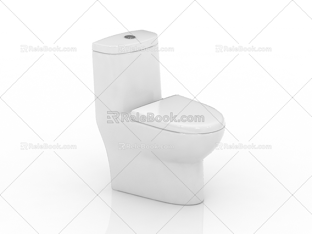 Modern toilet seat 3d model