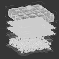 Antimicrobial Multilayer Material Structure With Textured Top Wavy Middle And Spherical Bottom Layers