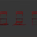 Red Folding Patio Chairs With Metal Frame Striped Seats Outdoor Furniture