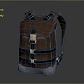 Stylish Brown Backpack Featuring Canvas Fabric Metal Buckle Gray Base And Adjustable Straps