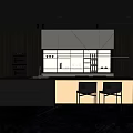 Modern Dark Kitchen Interior Design With Wood Cabinets Island Counter Ovens And Lighting
