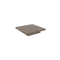 Natural Wood Coffee Table With Square Panel Design For Living Room Decor
