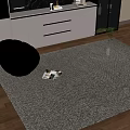 Modern Lazy Sofa Square Carpet 3d model