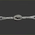 Medieval Sword Weapon with Metal Blade Crossguard and Wooden Hilt on Reflective Surface