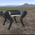 Advanced Industrial Quadruped Robotic Equipment With Metallic Structure For Outdoor Terrain