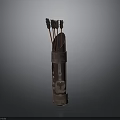 Traditional Ancient Weapon Bamboo Quiver Holding Multiple Arrows With Carved Details