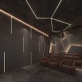 Modern AV Room Simple Technology Home Theater Private Theater 3d model