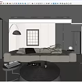 Modern Living Dining Room Space With Beige Sofa Round Coffee Table Floor Lamp And Decorative Wall