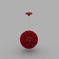 Stylish Modern Red Spherical Honeycomb Design Pendant Light for Home Decor