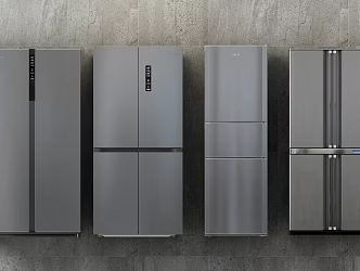 Modern refrigerator double door refrigerator single door refrigerator 3d model
